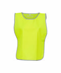 A high-visibility safety vest in bright yellow with gray edging, identified as the YK009 from the brand Yoko, displayed against a plain white background.