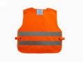 Yoko's YK101 safety vest is bright orange and features two horizontal gray reflective stripes.