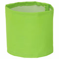 A Yoko YK201 storage bin featuring a green fabric design, with a cylindrical shape and open top.
