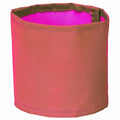 The Yoko YK201 is a pink cylindrical fabric grow bag with reinforced seams, designed for planting and open at the top.