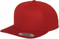 A YP001 snapback hat from Flexfit By Yupoong, featuring a flat brim and an adjustable strap at the back.