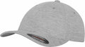 A gray YP006 baseball cap with a curved brim and a Flexfit By Yupoong label on the visor.