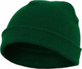 A YP013 beanie, available in green, from the brand Flexfit By Yupoong, featuring a knitted design with a folded brim.