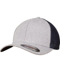 Flexfit By Yupoong's YP043 is a gray baseball cap featuring a curved brim and a black mesh back.