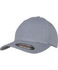 Flexfit By Yupoong's YP053 gray baseball cap features a curved brim and a textured pattern.
