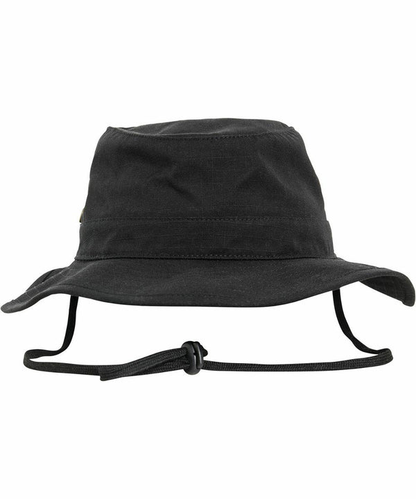 A Flexfit By Yupoong YP074 with a wide brim and adjustable chin strap.