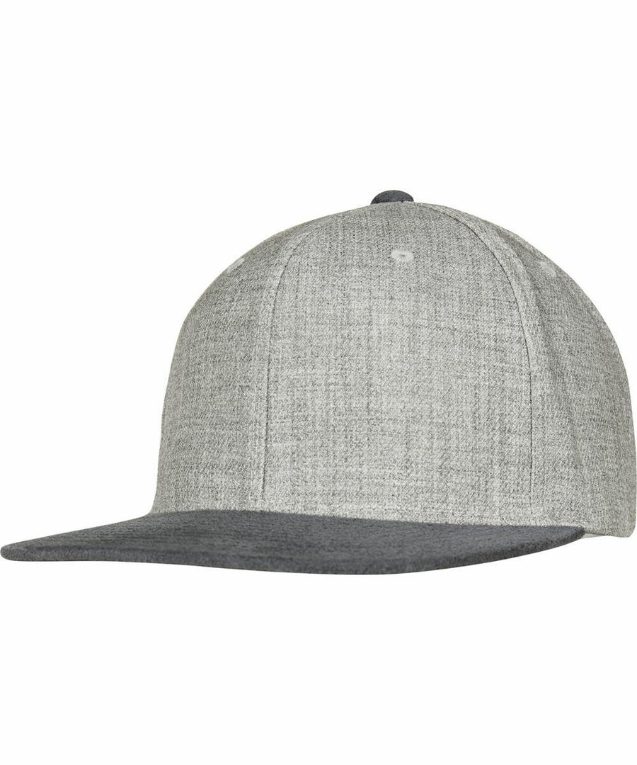 A Flexfit By Yupoong YP090 with a slightly darker gray brim and button on top.