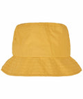 A yellow bucket hat with a wide, slightly downturned brim and visible stitch lines, the YP139 by Flexfit By Yupoong.