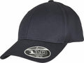 A dark gray YP176 baseball cap from Flexfit By Yupoong, featuring a curved brim and a "Flexfit Tech 110" sticker on the peak.