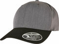 A YP183 cap in gray and black with a Flexfit By Yupoong Tech 110 sticker on the brim.