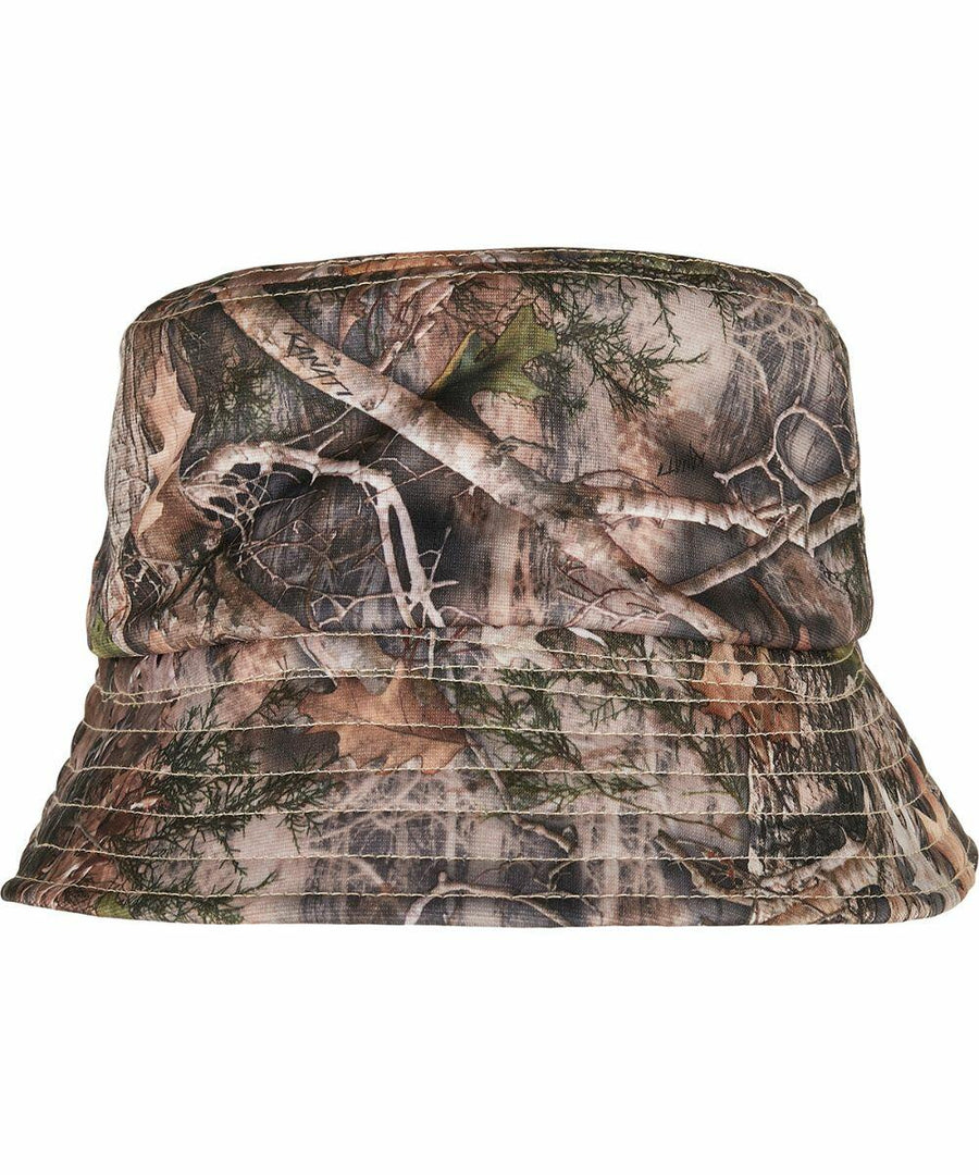 Flexfit By Yupoong YP204 with a pattern of leaves and tree branches.